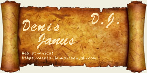 Denis Janus vizit kartica